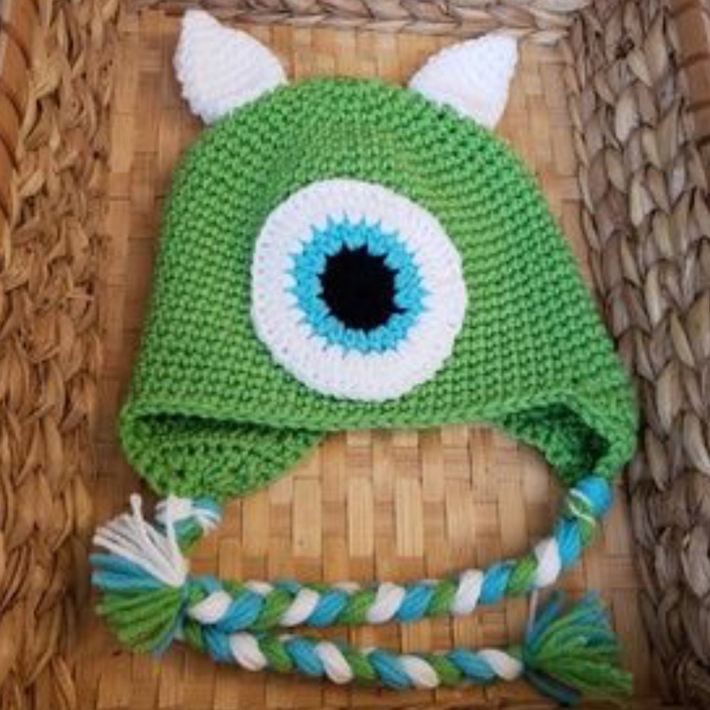@Sc17orou Handmade Mike Wazowski beanie